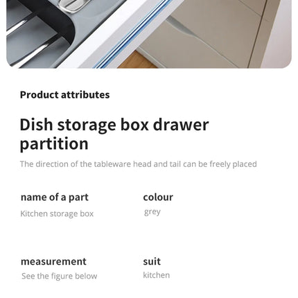 Kitchen Drawer Cutlery Storage Tray