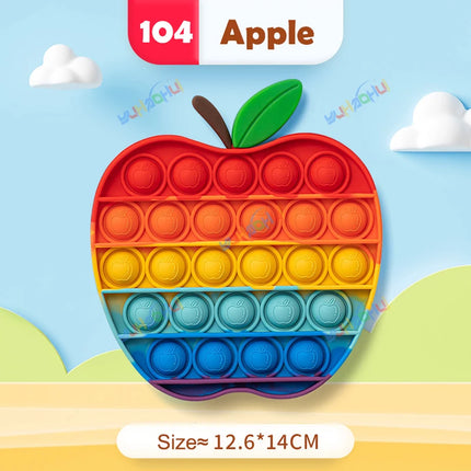 Rainbow Pop Push Bubble Fidget Toy