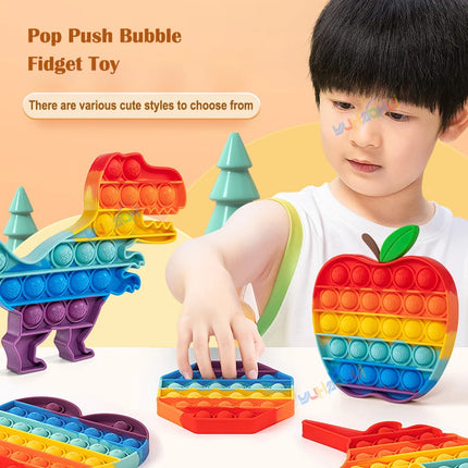 Rainbow Pop Push Bubble Fidget Toy