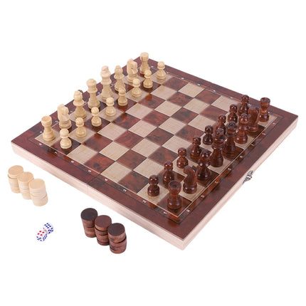 29x29cm 3-in-1 Chess Set - Foldable Board