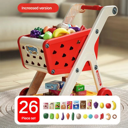 Shopping Cart Toy - Kids Play Kitchen Set