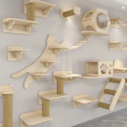 Wall Mounted Climbing Shelves With Ropes