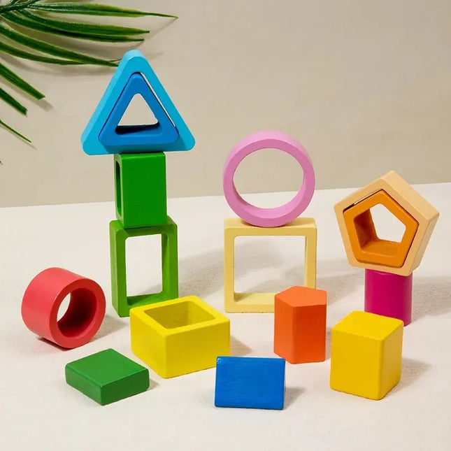 Montessori Wood Sorting Toy - Educational Shape Sorter
