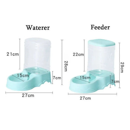 Pet Water Fountain And Food Dispenser