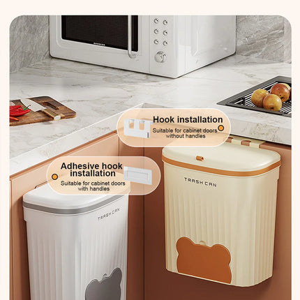 Wall Mounted Kitchen Trash Can - 8.5L/12L
