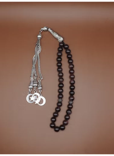 Full strand of natural garnet tasbih prayer beads