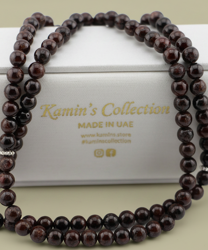 Natural Garnet Tasbih — 99 Beads | 6mm