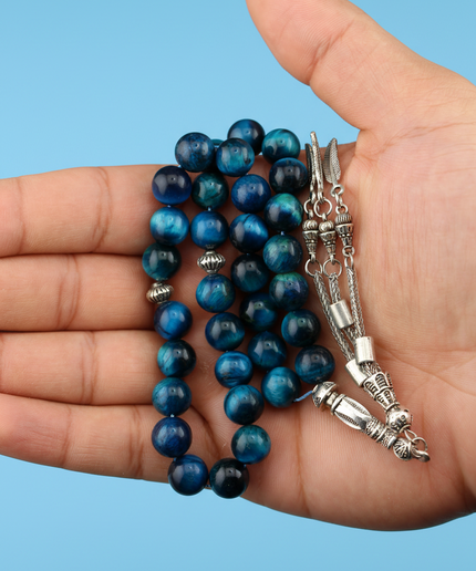 Teal Tiger Eye Tasbih