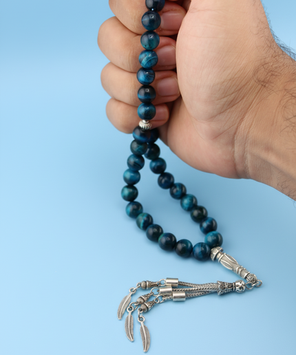 Teal Tiger Eye Tasbih