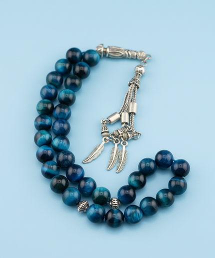 Teal Tiger Eye Tasbih