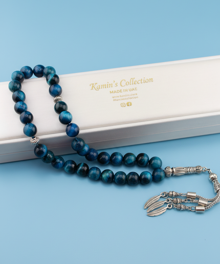 Teal Tiger Eye Tasbih