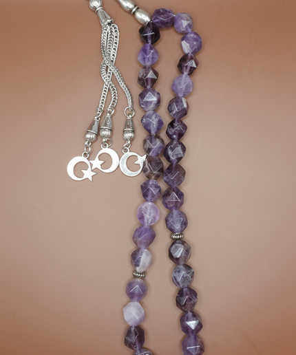 Amethyst misbaha beads for meditation and spiritual practice