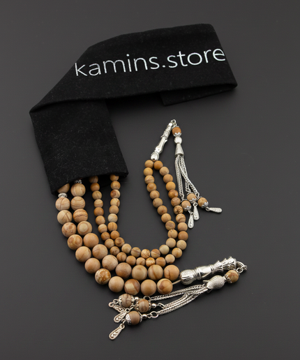 Wood Jasper Collection | Dual Tasbih Set — 99-Bead & 33-Bead