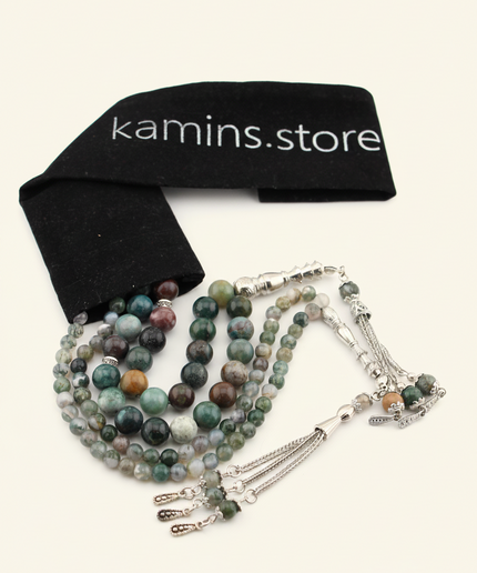 Indian Agate Tasbih – Twin Set | 99/33 Bead Set