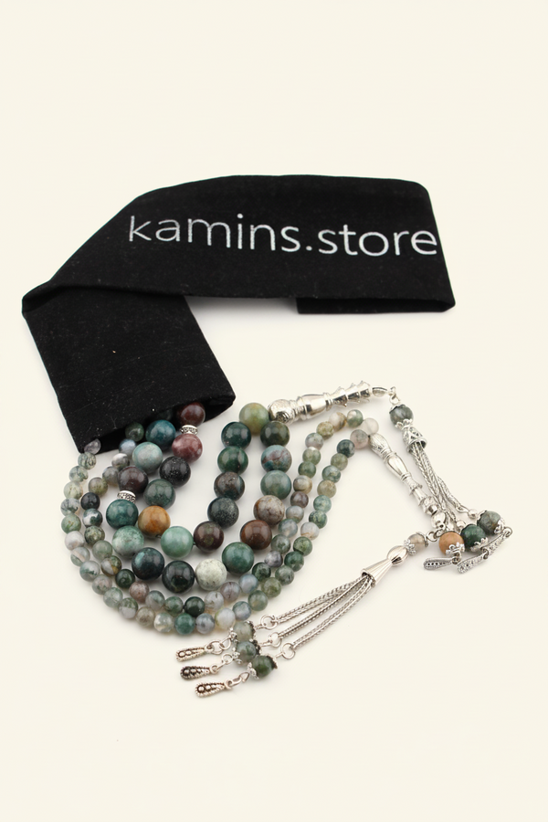 Indian Agate Tasbih – Twin Set | 99/33 Bead Set