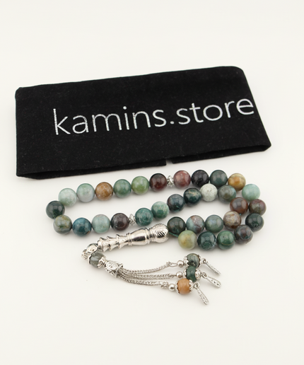Indian Agate Tasbih – Twin Set | 99/33 Bead Set