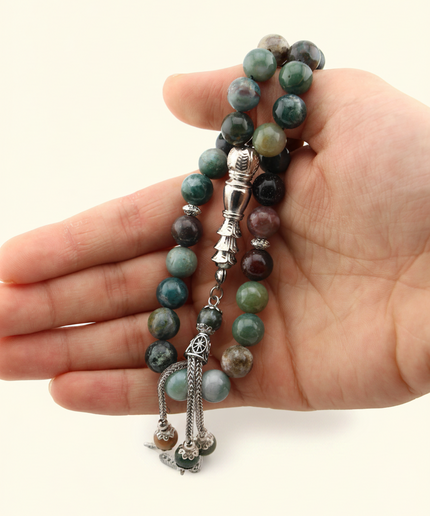 Indian Agate Tasbih – Twin Set | 99/33 Bead Set