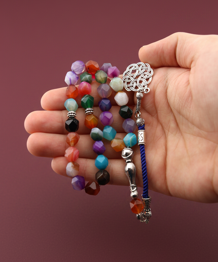 Multicolor Agate Prayer Beads