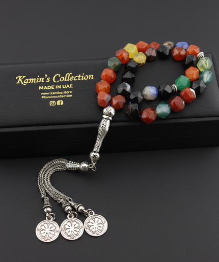 Multicolor Agate Tasbih