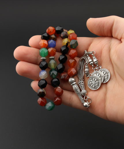 Multicolor Agate Tasbih