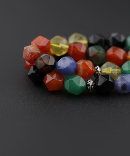 Multicolor Agate Tasbih