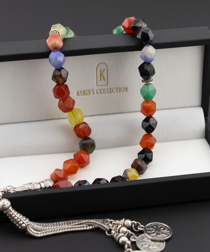 Multicolor Agate Tasbih