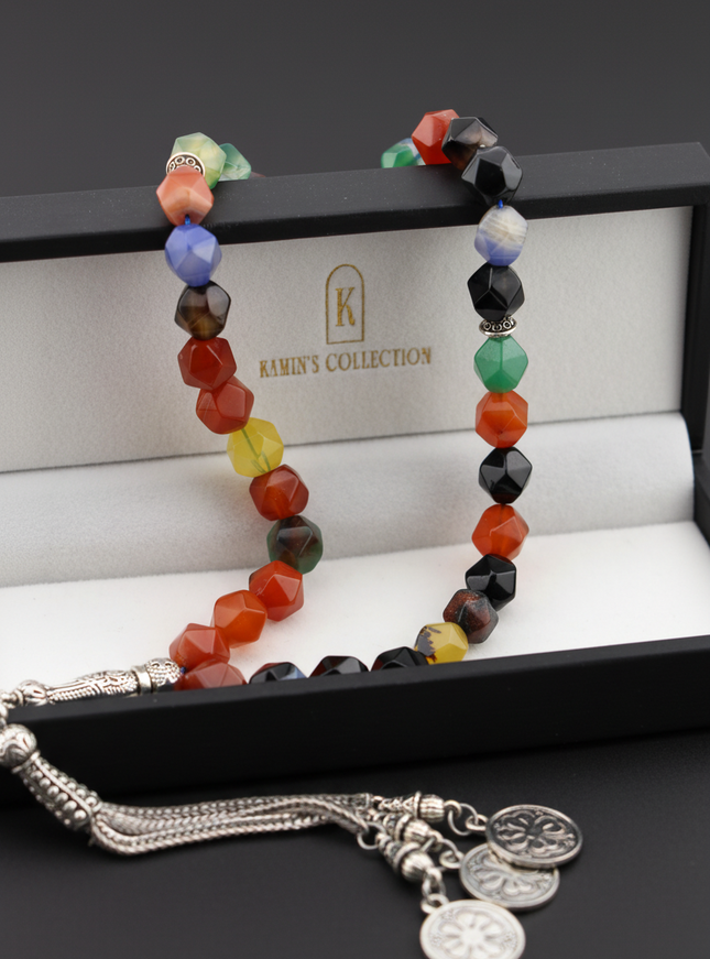 Multicolor Agate Tasbih