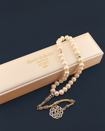 مسبحة من اللؤلؤ الطبيعي مع شرابة عربية