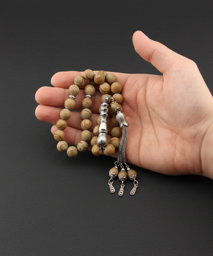 Wood Jasper Collection | Dual Tasbih Set — 99-Bead & 33-Bead