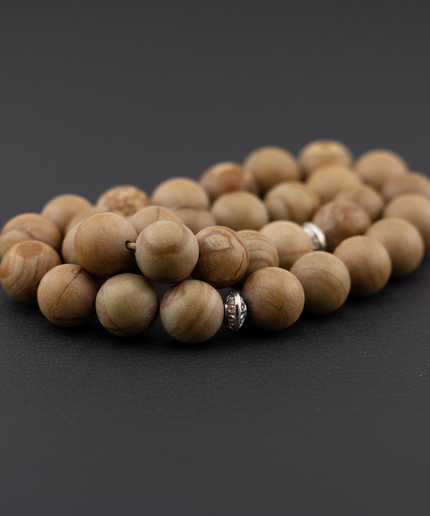 Wood Jasper Collection | Dual Tasbih Set — 99-Bead & 33-Bead