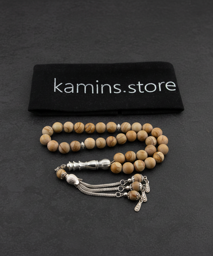 Wood Jasper Collection | Dual Tasbih Set — 99-Bead & 33-Bead