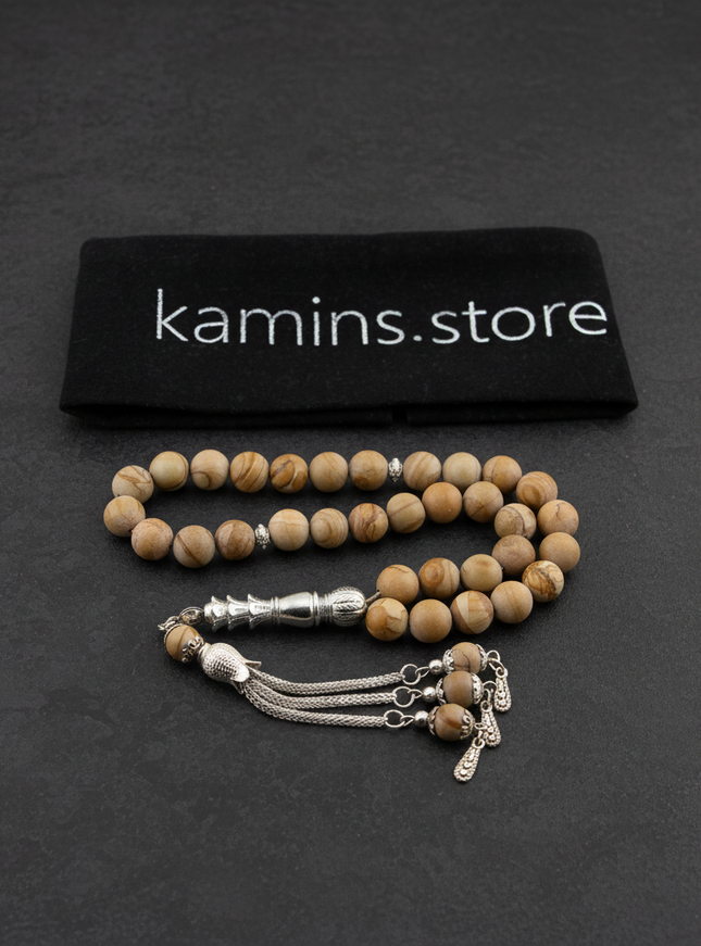 Wood Jasper Collection | Dual Tasbih Set — 99-Bead & 33-Bead
